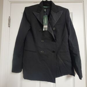 Lauren Ralph Lauren NWT Double- Breasted Wool Blazer Women's Size 10.